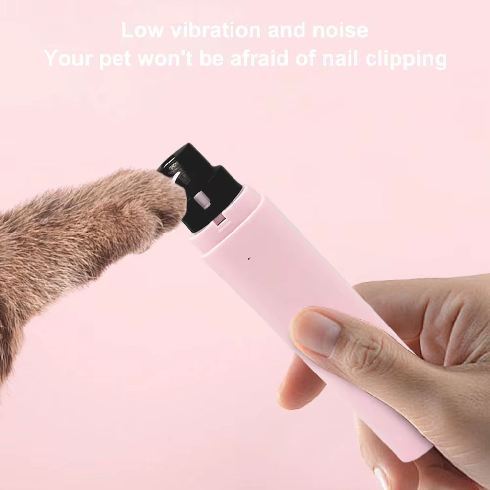 Electric Cat Dog Nail Grinder with LED Light Pet Dog Nail Trimmers Quiet Nail Grooming Grinder Puppy Grooming Tool for Dogs Cats