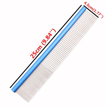 Pet Grooming Comb Aluminum Handle Pet Grooming Brush Dog Hair Care Cat Professional Grooming Brush Pet Combs Hairbrush 7901