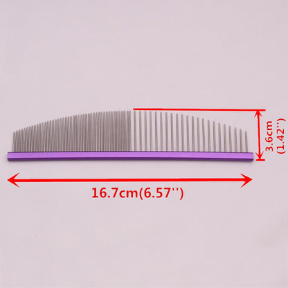 Pet Grooming Comb Aluminum Handle Pet Grooming Brush Dog Hair Care Cat Professional Grooming Brush Pet Combs Hairbrush 7901