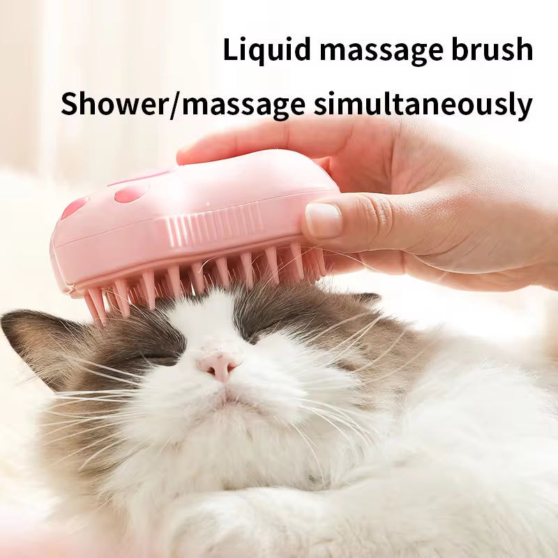 3 in 1 Pet Brush Cat Steam Brush Comb Dog Brush Electric Spray Cat Hair Brushes Massage Pet Grooming Hair Removal Combs