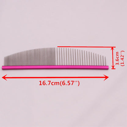 Pet Grooming Comb Aluminum Handle Pet Grooming Brush Dog Hair Care Cat Professional Grooming Brush Pet Combs Hairbrush 7901